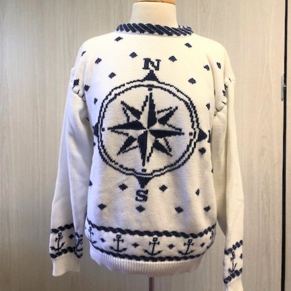 Eddie Bauer Sweaters - Vintage Eddie Bauer Nautical Knit Sweater